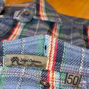 Nigel Cabourn reversible heavy flannel shirt